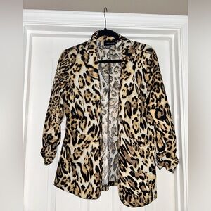 Leopard print blazer